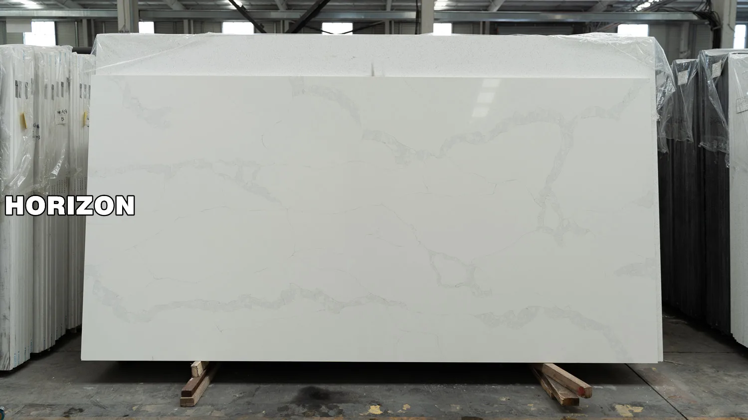Quartz Slabs Calacatta Surface 1007 For Countertops Horizon China Quartz Slabs Calacatta Surface 1007 For Countertops Horizon China