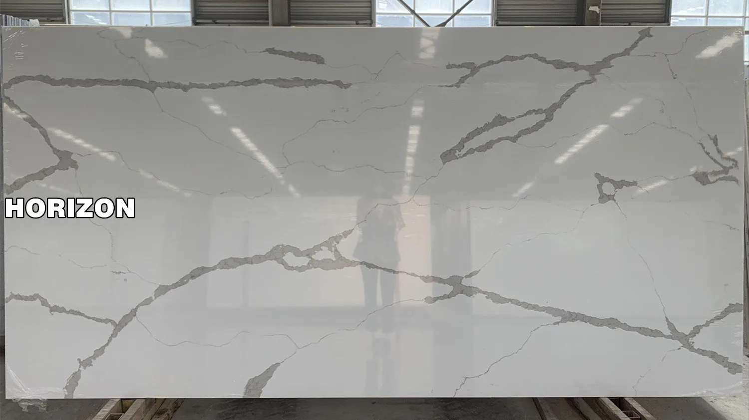 Quartz Slabs Calacatta Surface 1011 For Countertops Horizon China