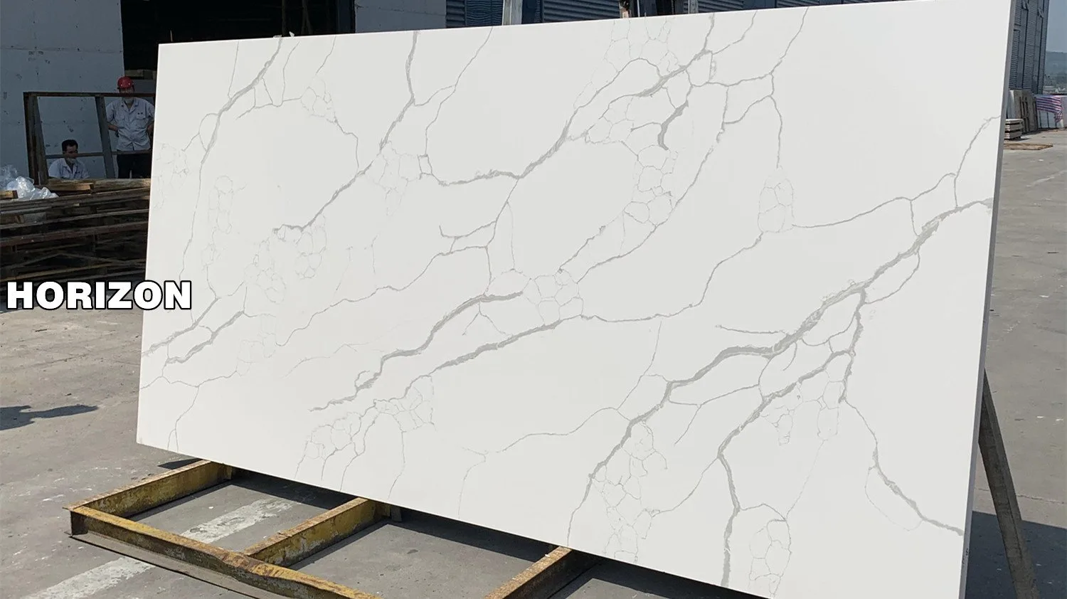 Quartz Slabs Calacatta Surface 8021 For Countertops Horizon China