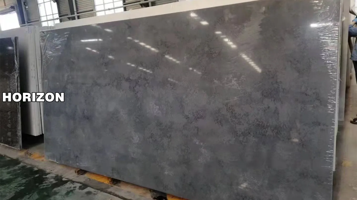 Quartz Slabs Carrara Surface 4080 For Countertops Horizon China