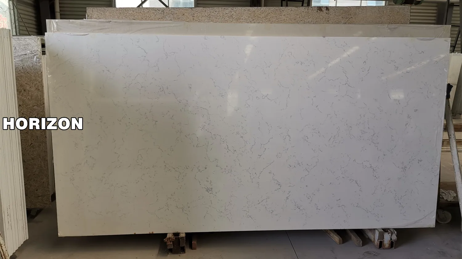 Quartz Slabs Carrara Surface W622 For Countertops Horizon China