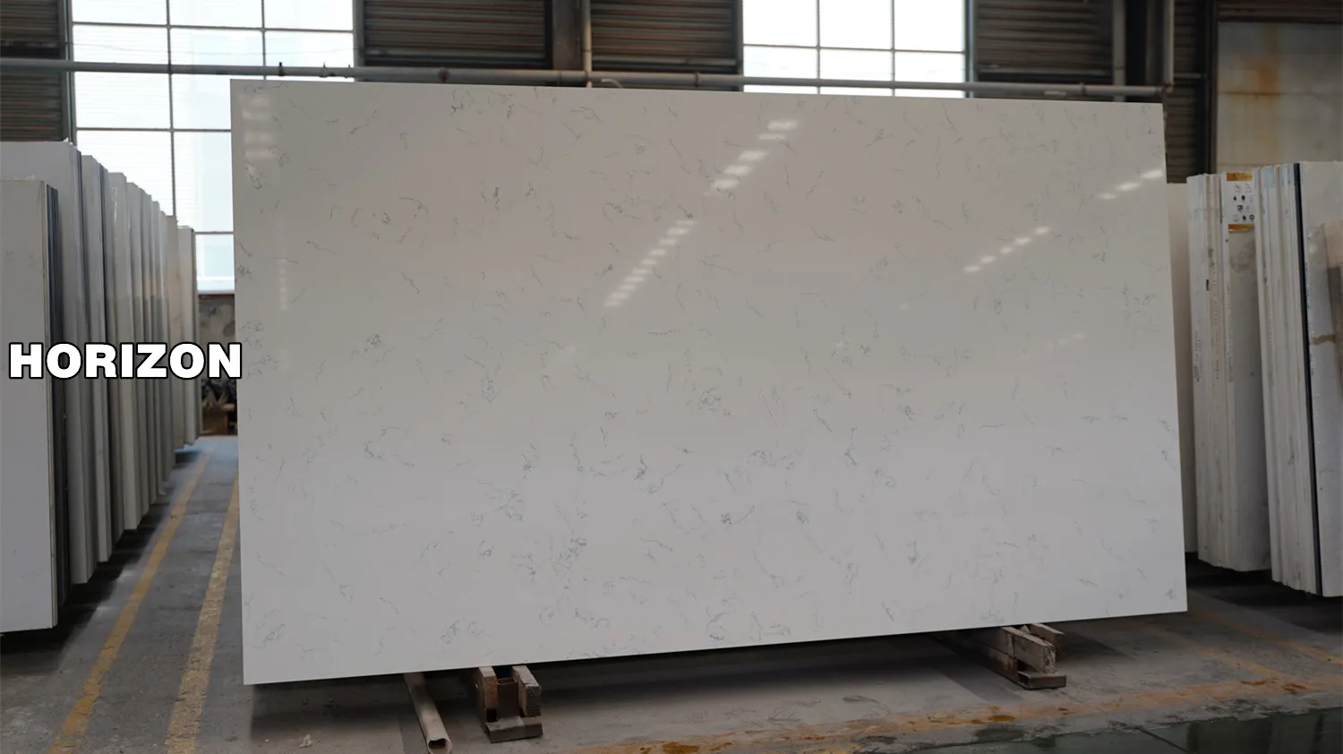 Quartz Slabs Carrara Surface Whisper For Countertops Horizon China