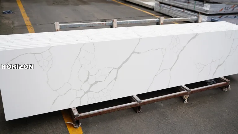 HORIZON BEST QUARTZ CALACATTA WITH GOLD BORDER CUT-TO-SIZE