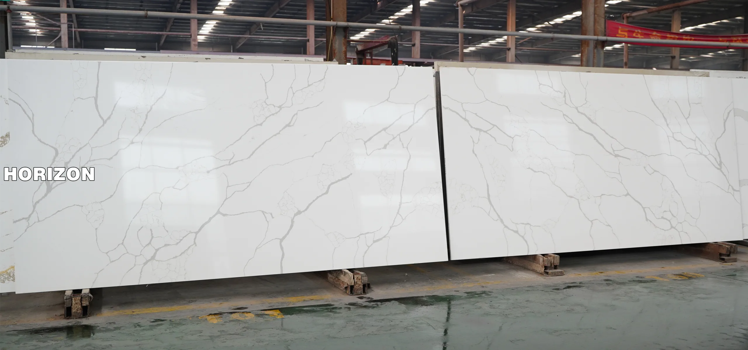 QUARTZ CALACATTA 1003 BOOKMATCH BEST QUARTZ STONE SLAB - HORIZON QUARTZ