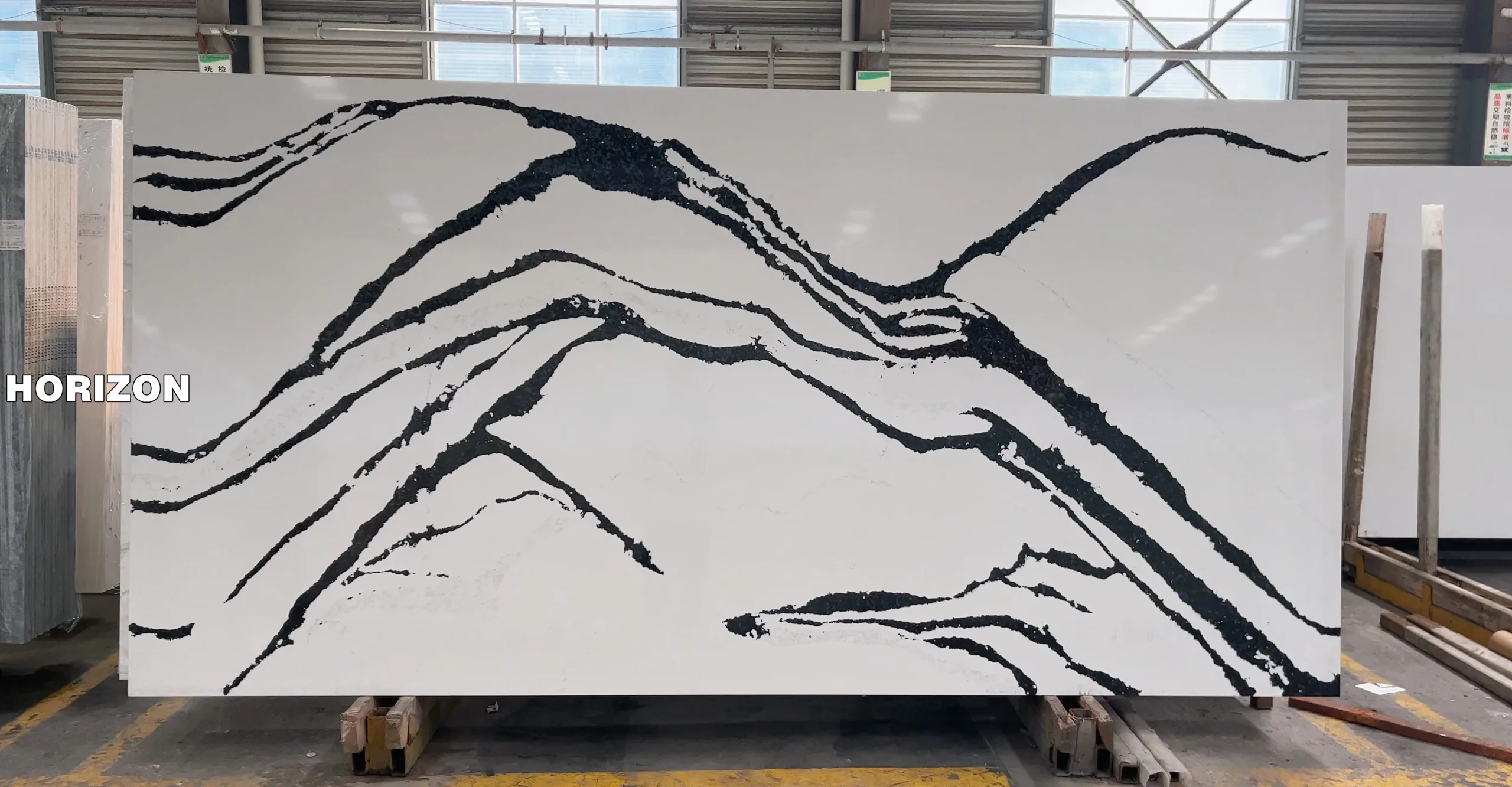 QUARTZ CALACATTA 1008-3 BEST QUARTZ STONE SLAB - HORIZON QUARTZ