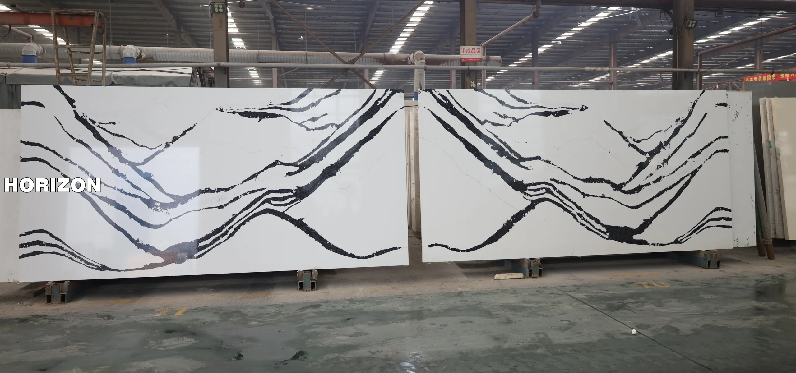 QUARTZ CALACATTA 1008-3 BOOKMATCH BEST QUARTZ STONE SLAB - HORIZON QUARTZ