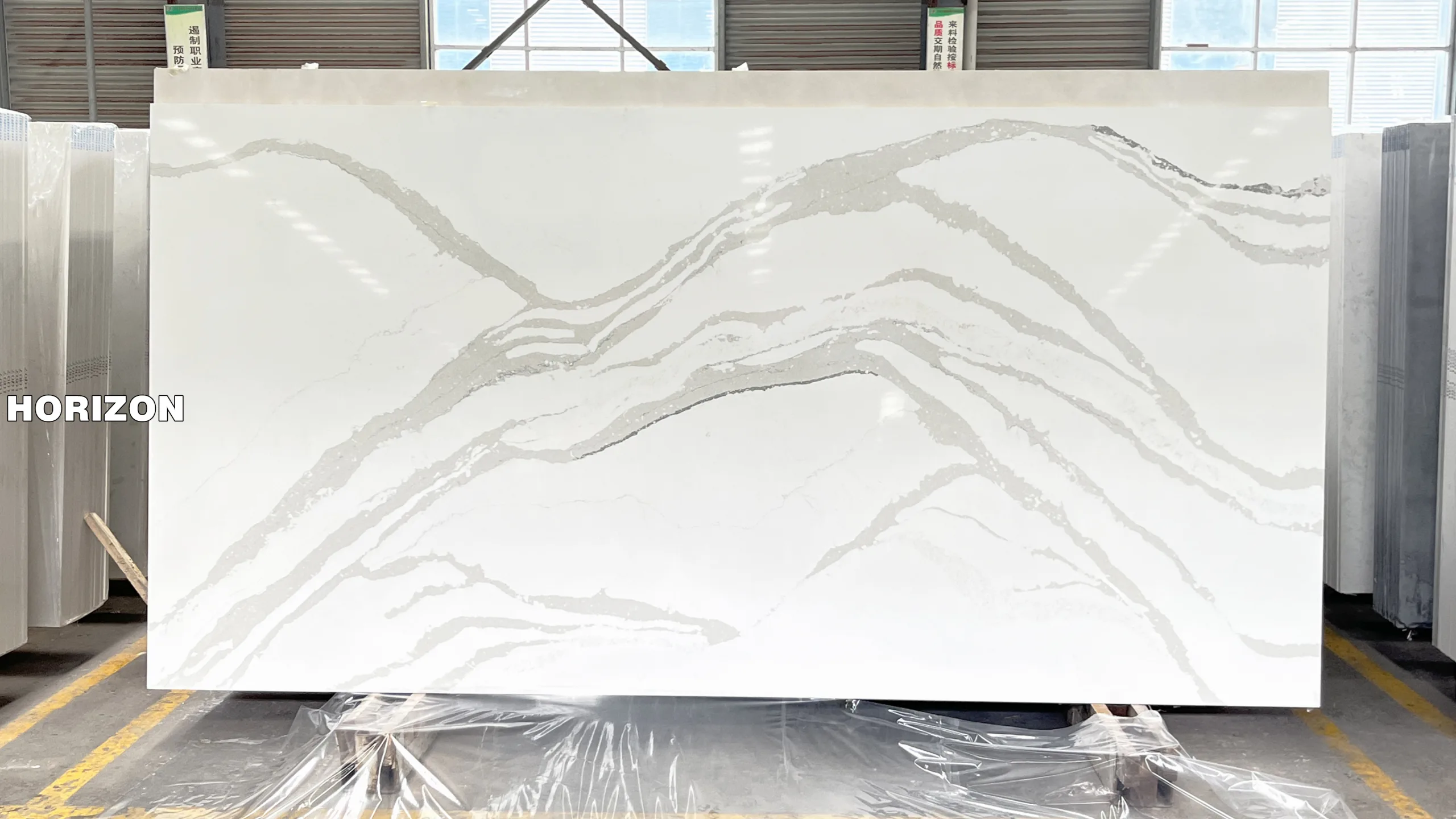 QUARTZ CALACATTA 1008 BEST QUARTZ STONE SLAB - HORIZON QUARTZ
