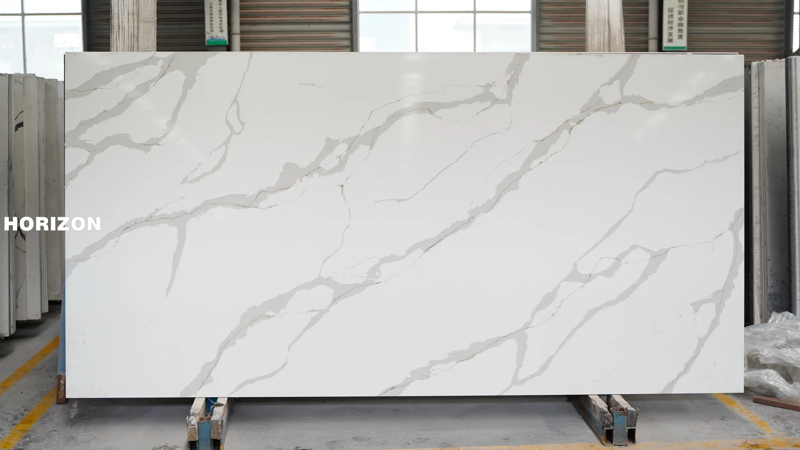 QUARTZ CALACATTA 6073 BEST QUARTZ STONE SLAB - HORIZON QUARTZ