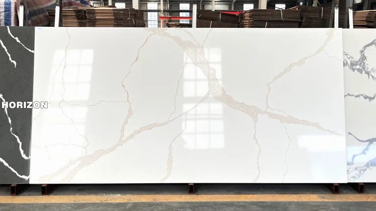 QUARTZ CALACATTA 6684 BEST QUARTZ STONE SLAB - HORIZON QUARTZ