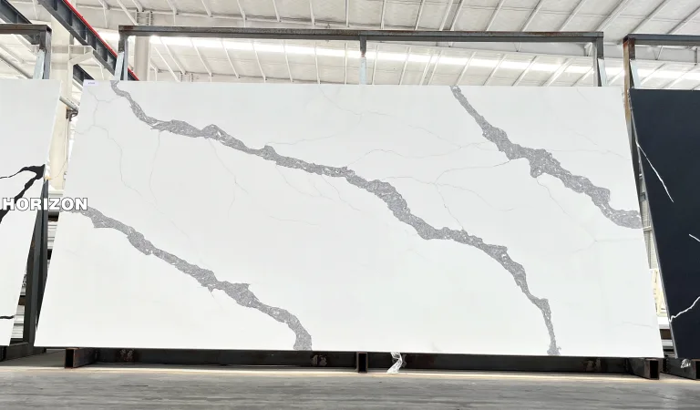 QUARTZ CALACATTA 6791 QUARTZ STONE SLAB - HORIZON QUARTZ