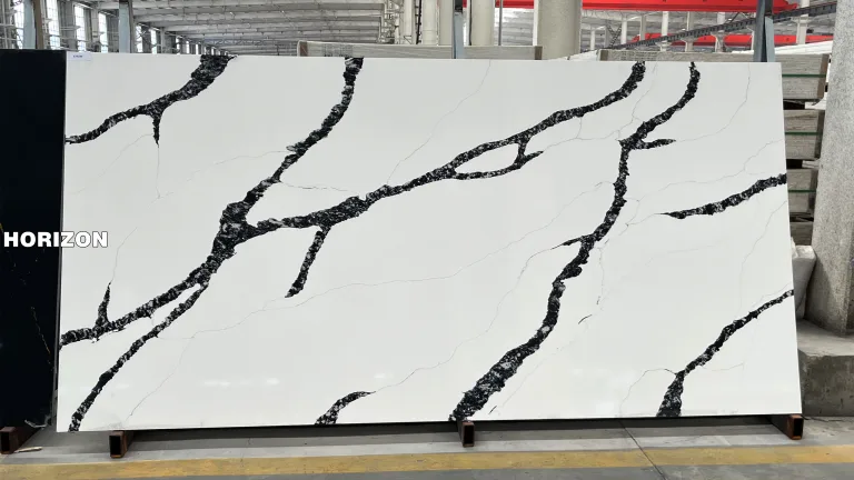 QUARTZ CALACATTA 6792 QUARTZ STONE SLAB - HORIZON QUARTZ