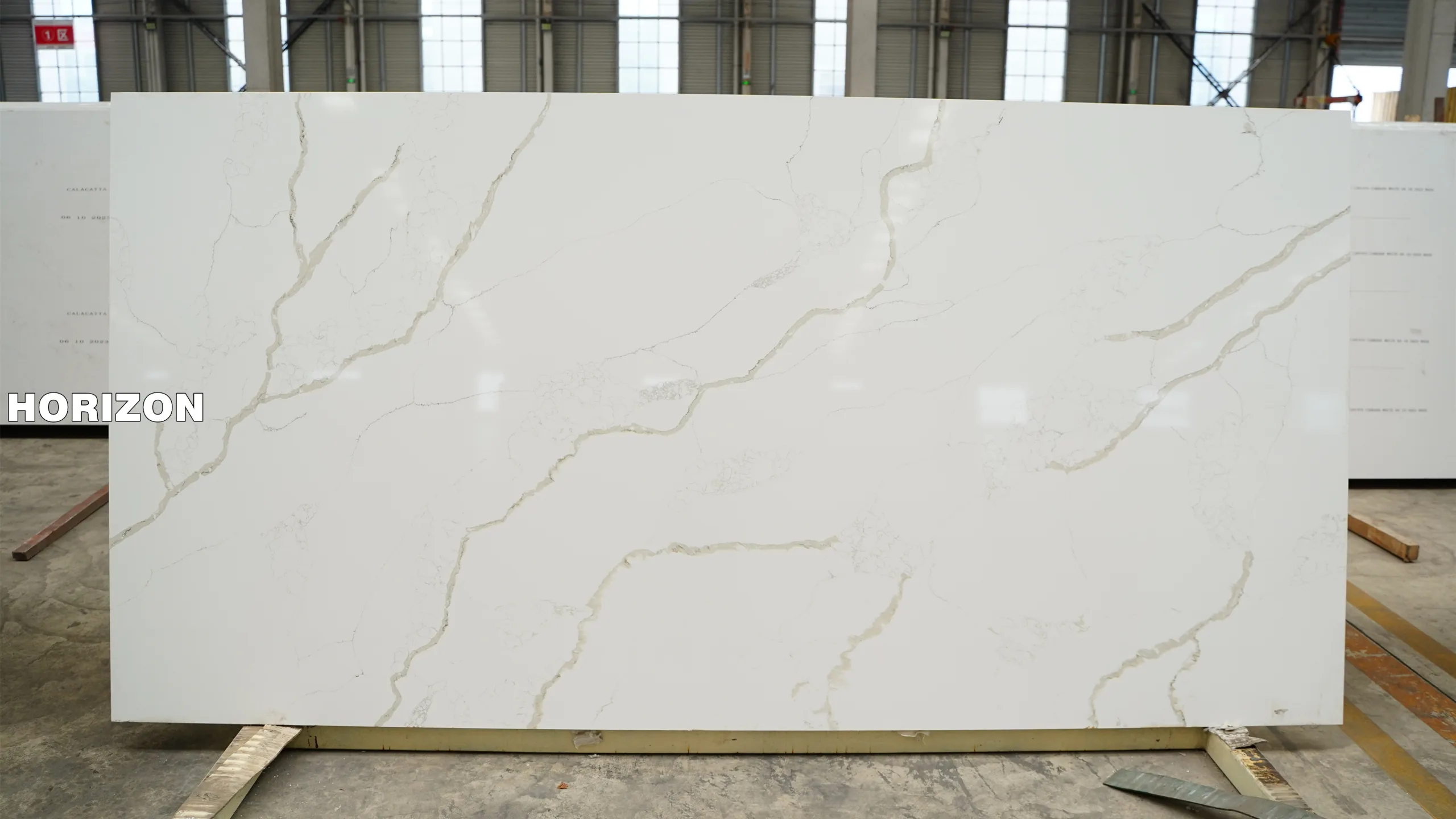 QUARTZ CALACATTA 8044 BEST QUARTZ STONE SLAB - HORIZON QUARTZ