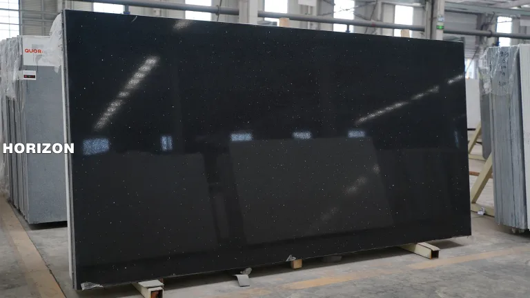 SPARKLE BLACK 2017 BEST QUARTZ STONE SLAB - HORIZON QUARTZ