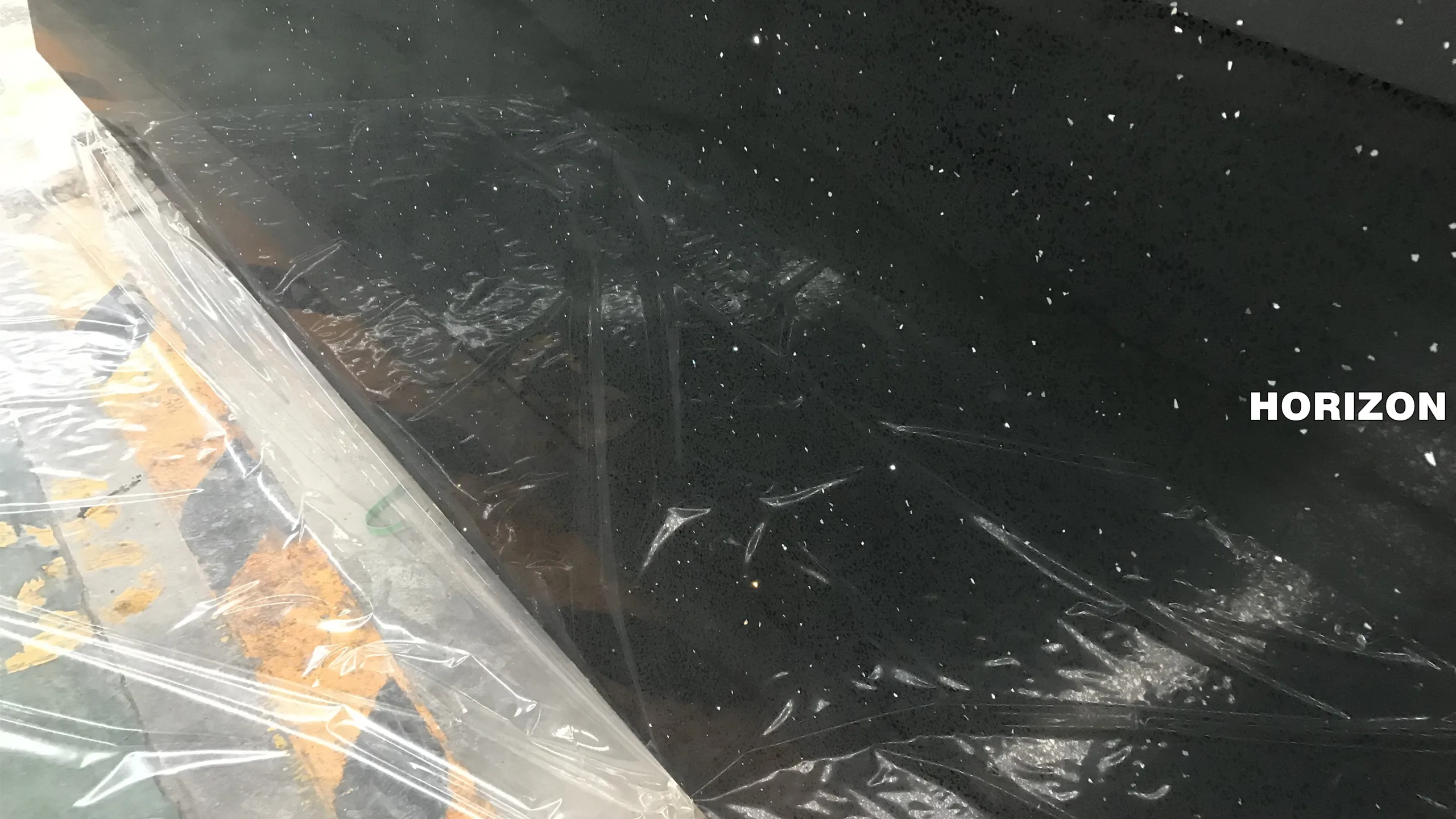 SPARKLE BLACK 2017 CLOSE UP BEST QUARTZ STONE SLAB - HORIZON QUARTZ