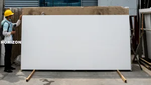 Standard Size Of Pure White Quartz Stone Slab - Horizon Quartz