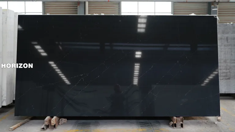 QUARTZ CALACATTA BLACK 9017 BEST QUARTZ STONE SLABS - HORIZON QUARTZ