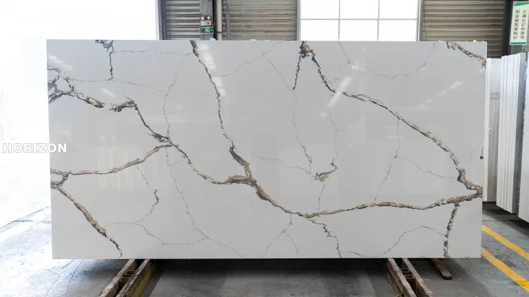 QUARTZ CALACATTA GOLD 4023 BEST QUARTZ STONE SLAB - HORIZON QUARTZ