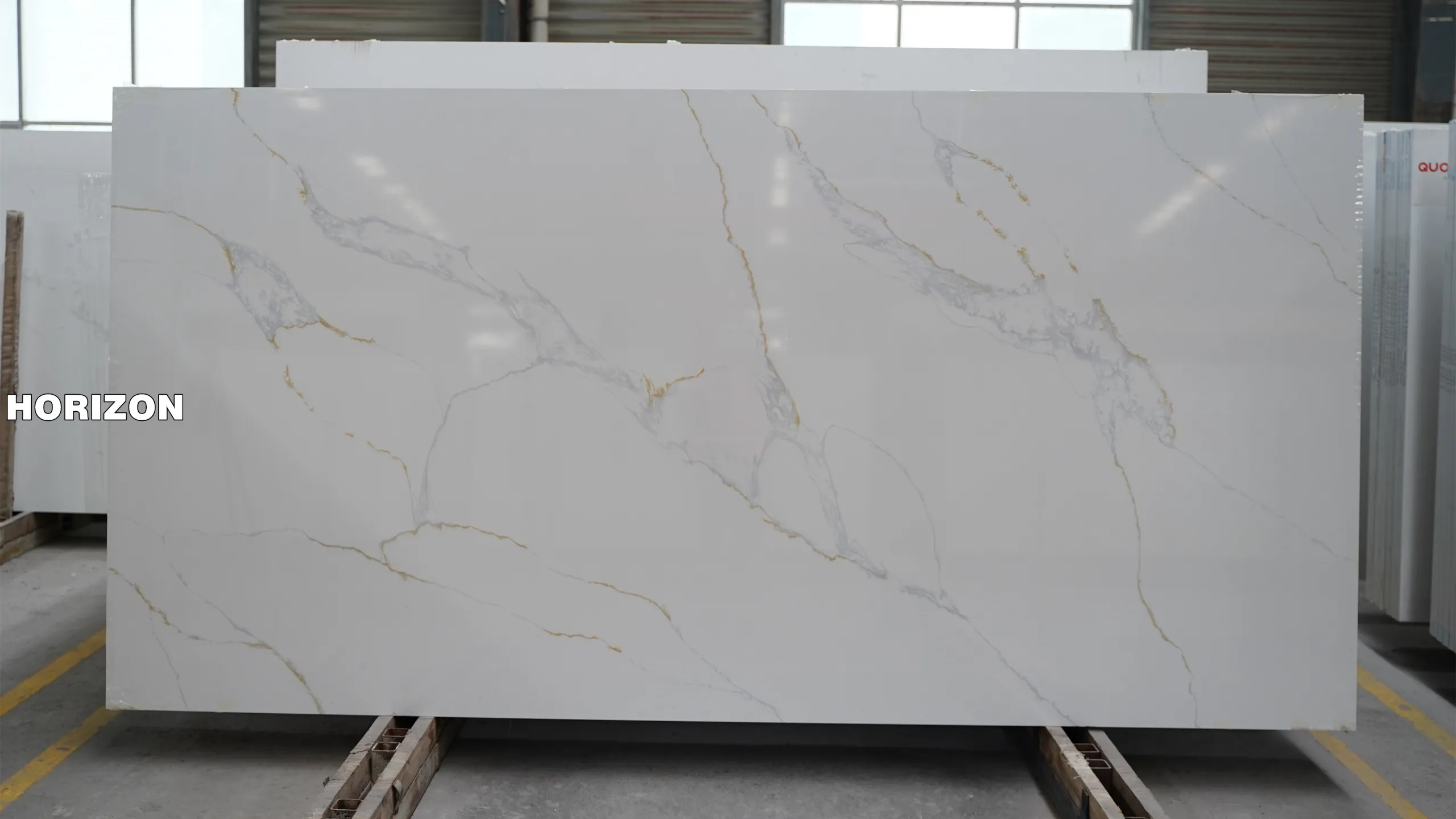 QUARTZ CALACATTA GOLD 6123 BEST QUARTZ STONE SLAB - HORIZON QUARTZ