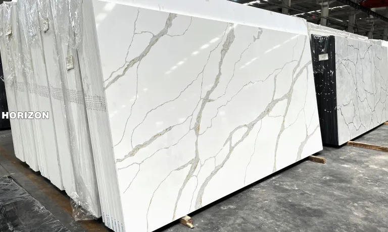 QUARTZ CALACATTA GOLD 6779 BEST QUARTZ STONE SLABS - HORIZON QUARTZ