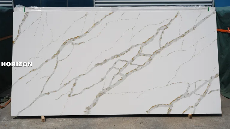 QUARTZ CALACATTA GOLD 7374 BEST QUARTZ STONE SLAB - HORIZON QUARTZ