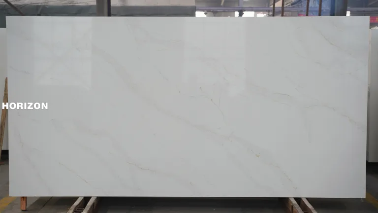QUARTZ CALACATTA GOLD LINES 4098 BEST QUARTZ STONE SLAB - HORIZON QUARTZ