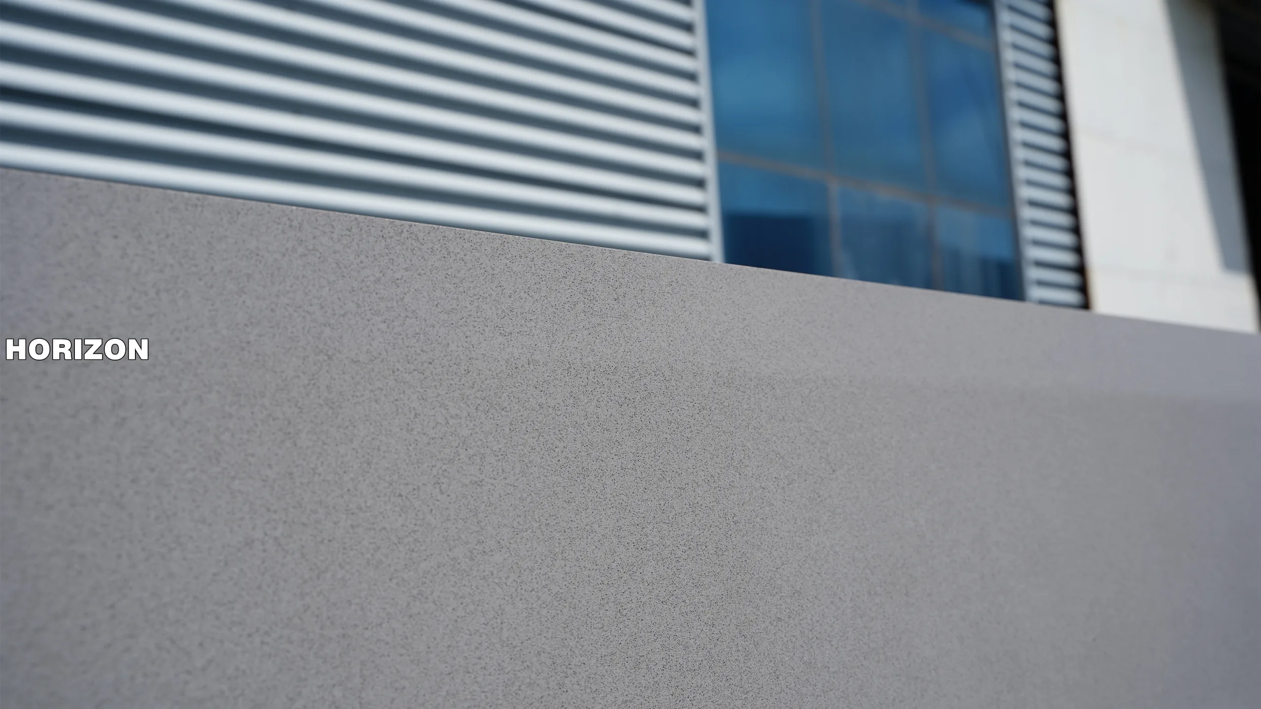 SMALL GRAIN SLATE GREY CLOSE UP BEST QUARTZ STONE SLAB - HORIZON QUARTZ