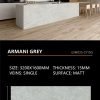 Armani Grey Sintered Stone Matt 15mm Slab