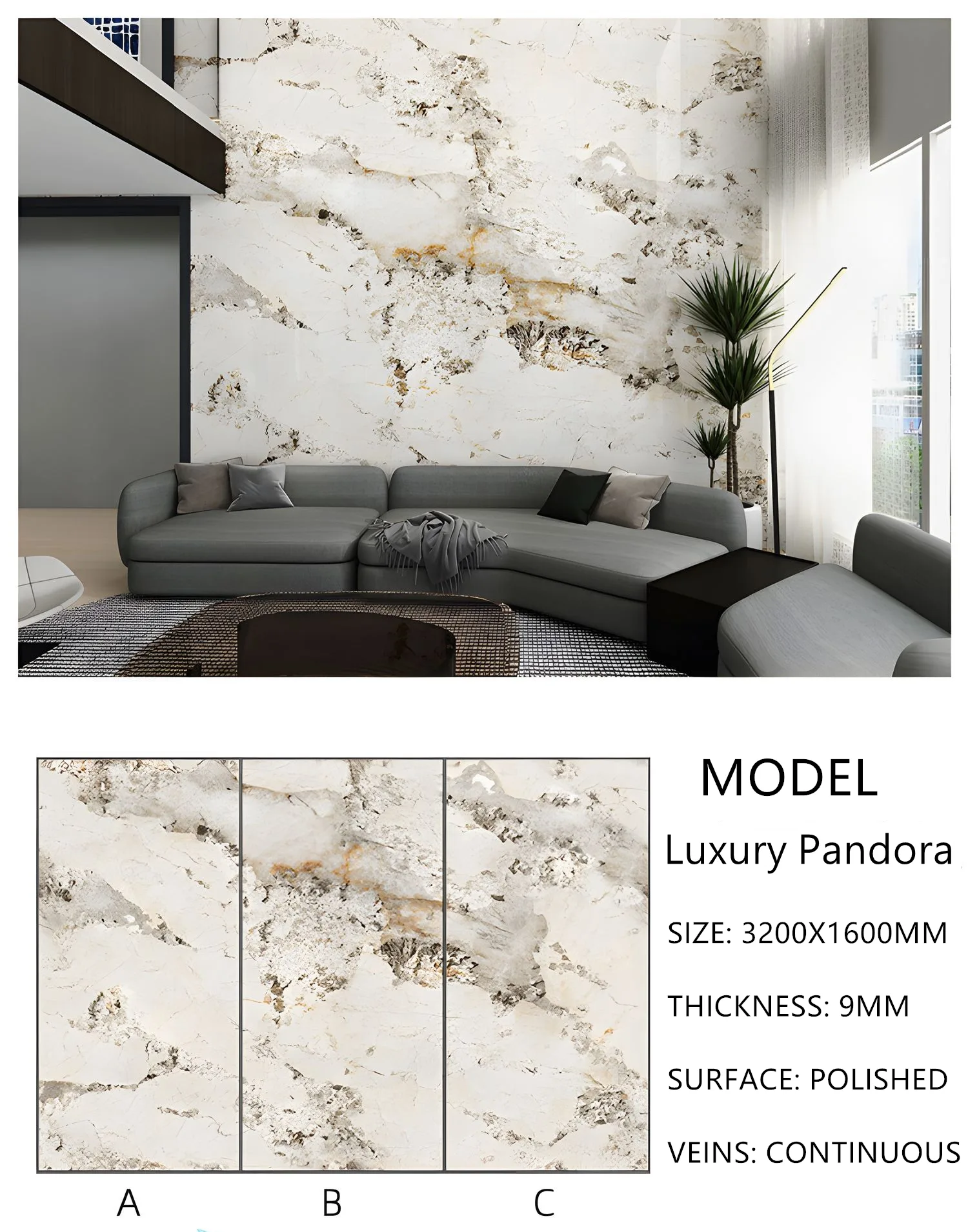 Sintered Stone Luxury Pandora