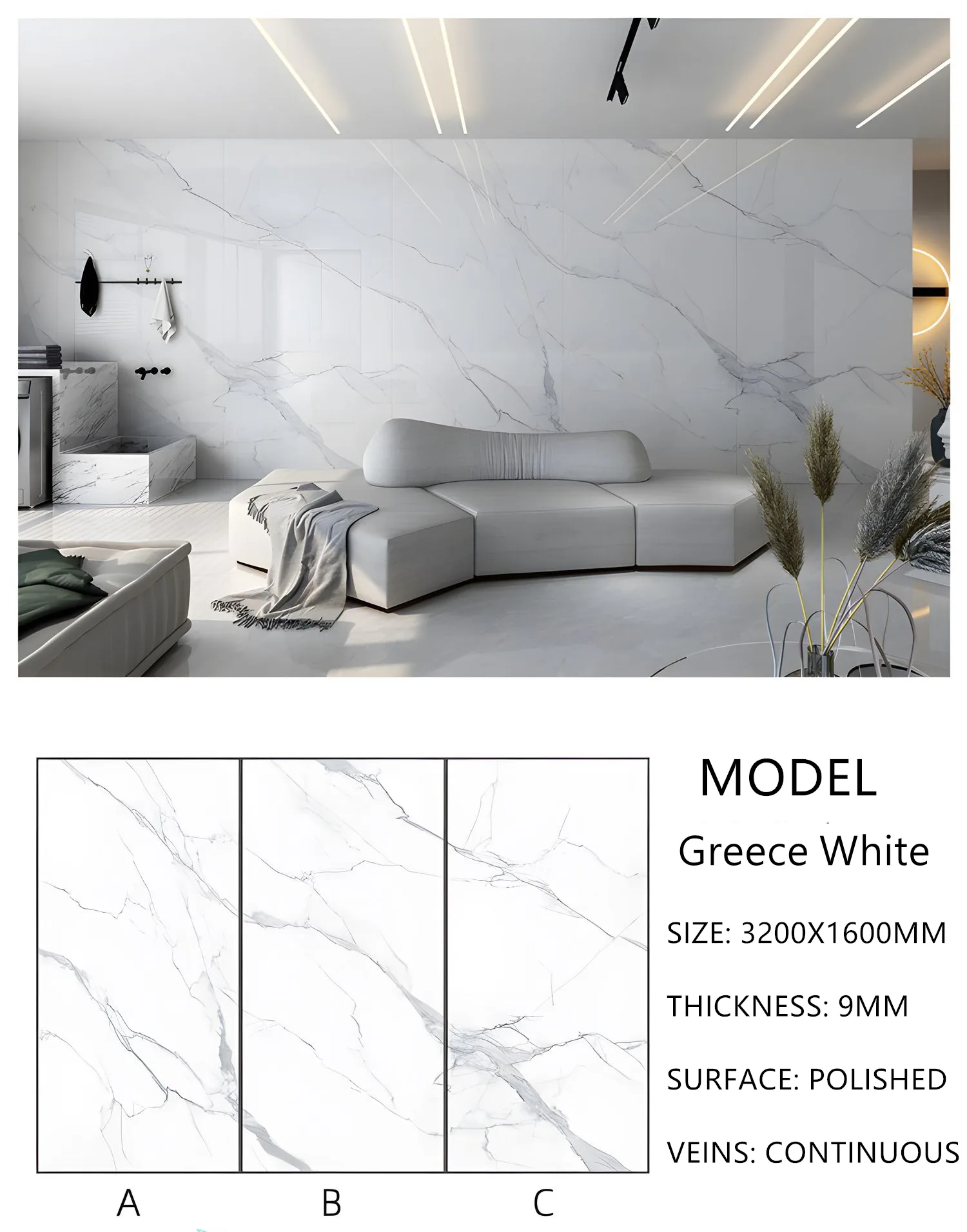 Sintered Stone Greece White