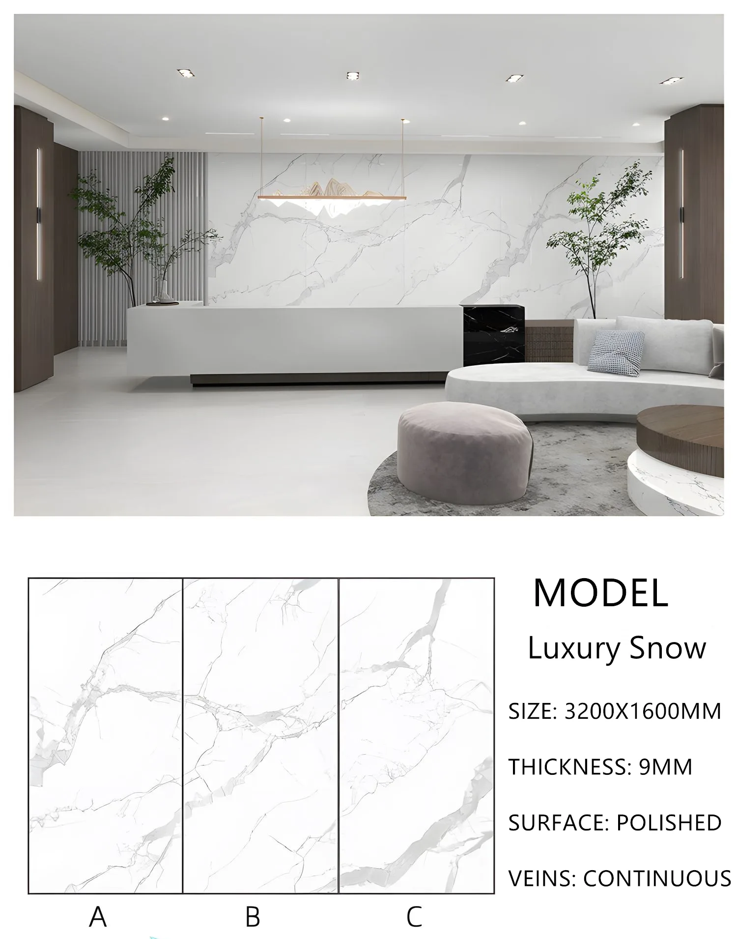 Sintered Stone Luxury Snow